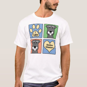 T-shirt J'aime mon Schnauzer miniature