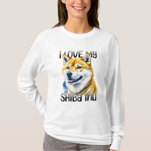 T-shirt J'Aime Mon Shiba Inu   Propriétaire de chien
