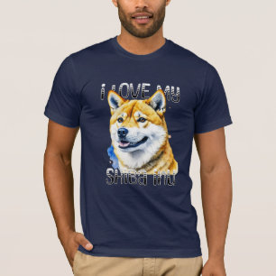 T-shirt J'Aime Mon Shiba Inu   Propriétaire de chien