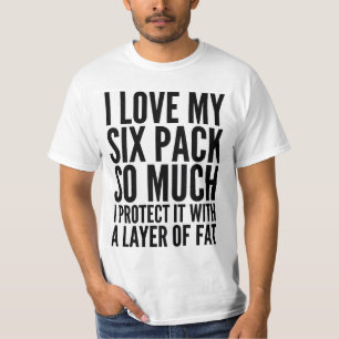 T-SHIRT J'AIME MON SIX PAQUETS TELLEMENT, JE LE PROTÈGE