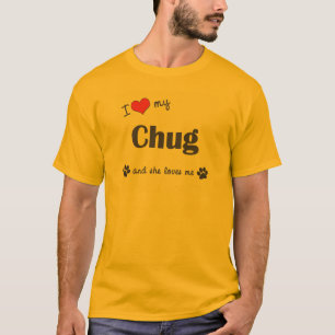 T-shirt J'aime mon souffle (le chien femelle)