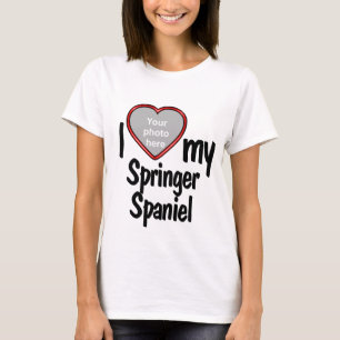 T-shirt J'Aime Mon Springer Spaniel Chien Propriétaire Coe