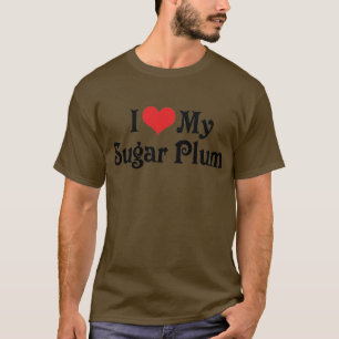 T-shirt J'aime mon sucre prune