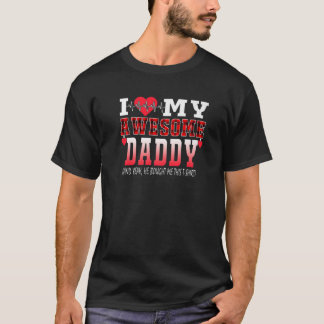 T-shirt J'Aime Mon Super Papa Et Oui Il M'A Acheté Ça
