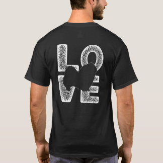 T-shirt J'aime mon thème de design de chien Pékinois