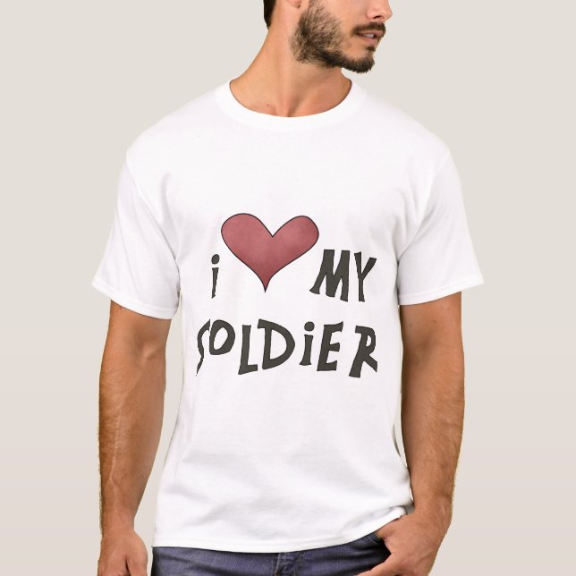 T-shirt J'aime mon *Tshirt* de soldat (Devant)