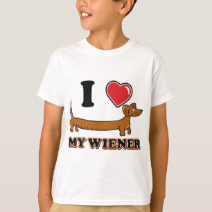 T-shirt J'aime mon Weiner - Doxie
