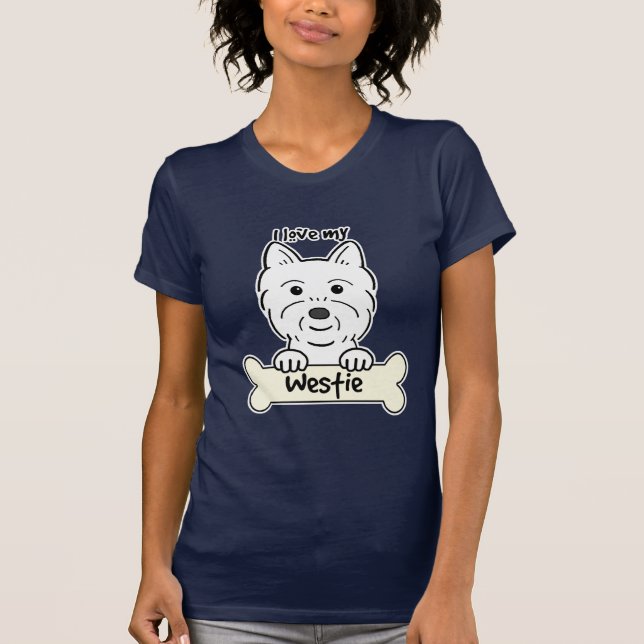T-shirt J'aime mon Westie (Devant)