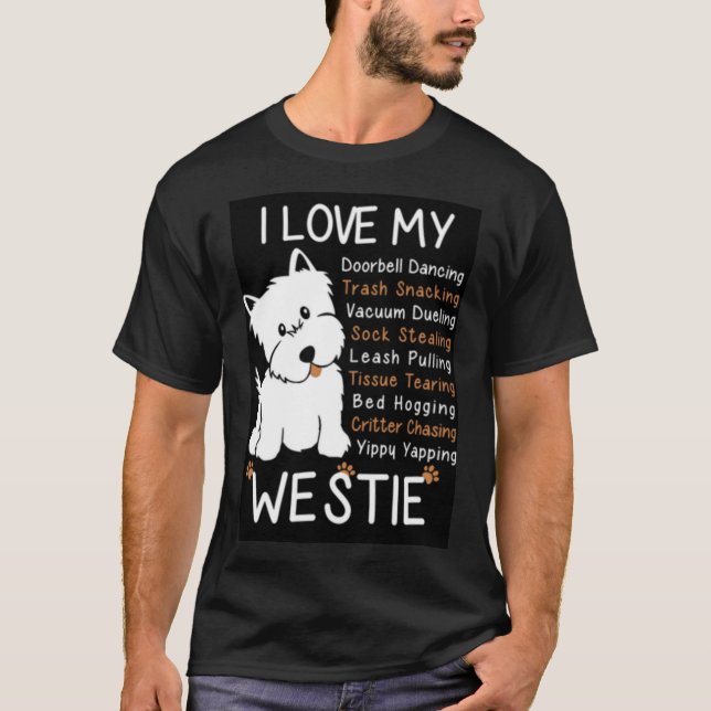 T-shirt J'aime mon Westie (Devant)