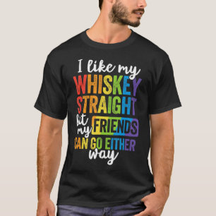 T-shirt J'Aime Mon Whiskey Droit T Chemise LGBT Pride Gay