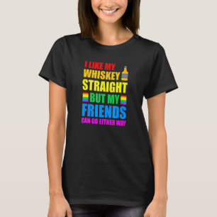 T-shirt J'Aime Mon Whiskey Tout De Suite Mais Mes Amis Peu
