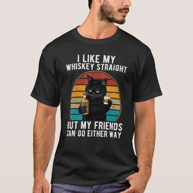 T-shirt J'Aime Mon Whiskey Tout De Suite Mais Mes Amis Peu (Devant)