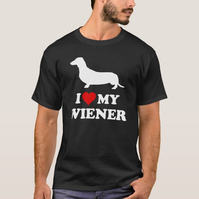 T-shirt J'Aime Mon Wiener (Devant)