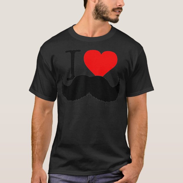 T-shirt J'Aime Moustache Circule Drôle Suggesti Inappropri (Devant)