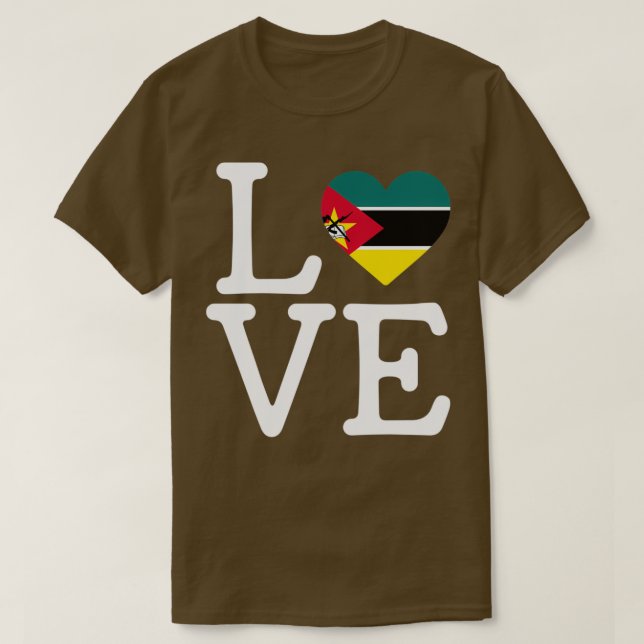 T-shirt j'aime mozambique mozambique (Design devant)