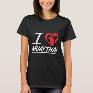 T-shirt J'aime Muay Thai Combattant de Loisir Boxe Arts Ma