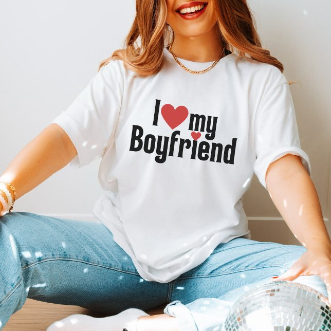 T-shirt J'aime My Boyfriend mignonne cadeau de la Saint-Va (Créateur téléchargé)