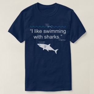 T-shirt J'aime nager avec les requins
