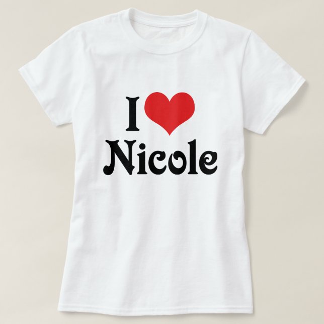 T-shirt J'aime Nicole (Design devant)