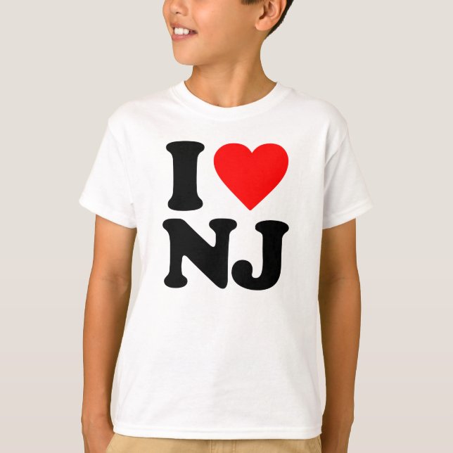 T-SHIRT J'AIME NJ (Devant)