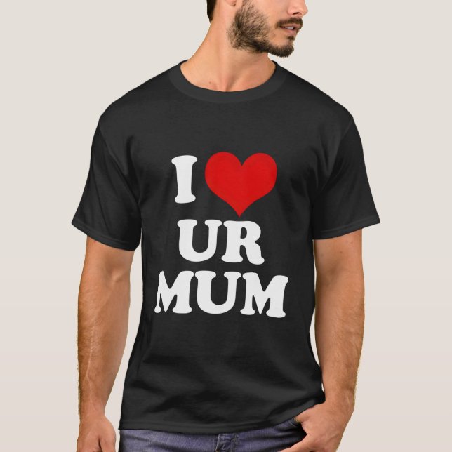 T-shirt J'Aime Notre Mère Coeur Drôle (Devant)