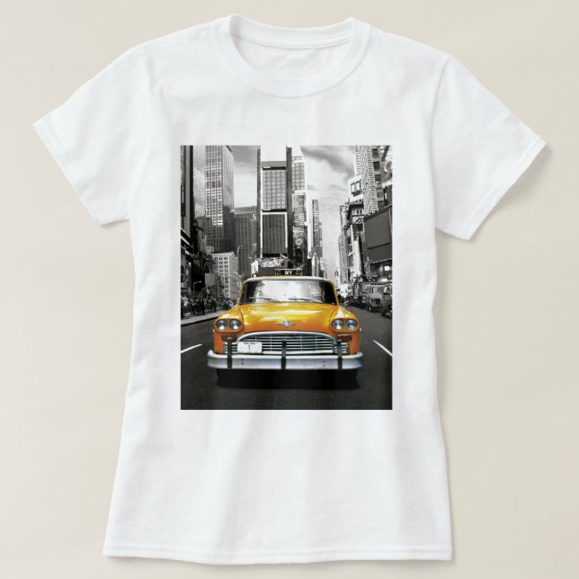 T-shirt J'aime NYC - taxi de New York (Design devant)