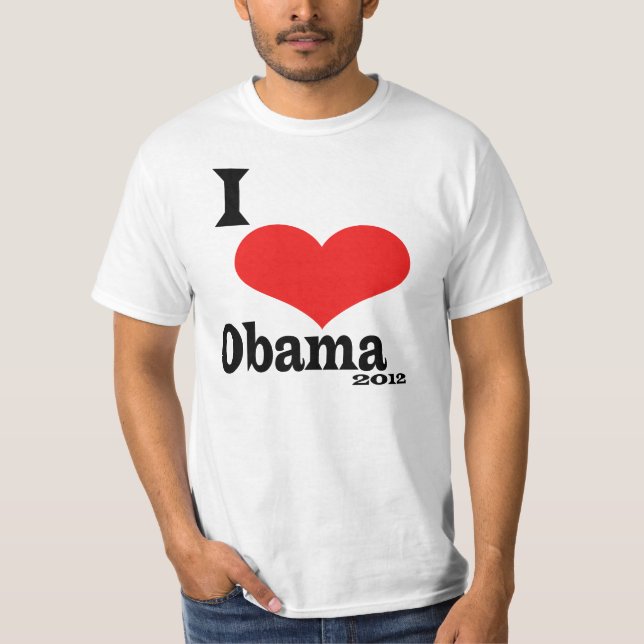 T-shirt J'aime Obama 2012 (Devant)