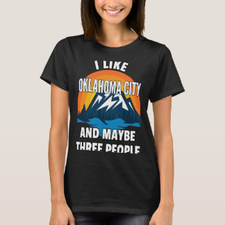 T-shirt J'Aime Oklahoma City Et Peut-Être Trois Personnes
