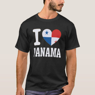 T-shirt J'aime Panama Cœur Souvenir Amoureux Fierté Voyage