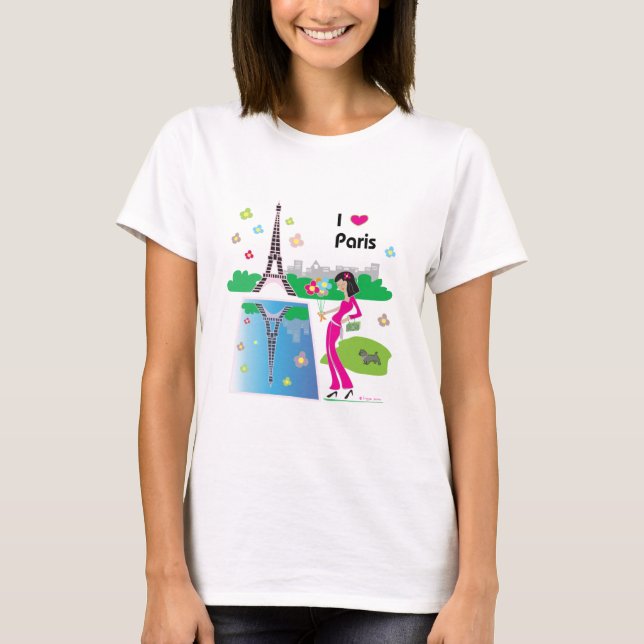 T-shirt J'aime Paris, France (Devant)