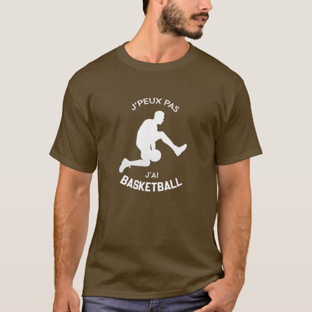 T-shirt J'aime pas, j'ai basket (Devant)
