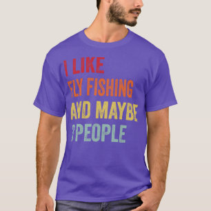 T-shirt J'Aime Pêcher À La Mouche Peut-Être 3 Personnes 1