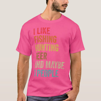T-shirt J'Aime Pêcher La Bière De Chasse Peut-Être 3 Perso