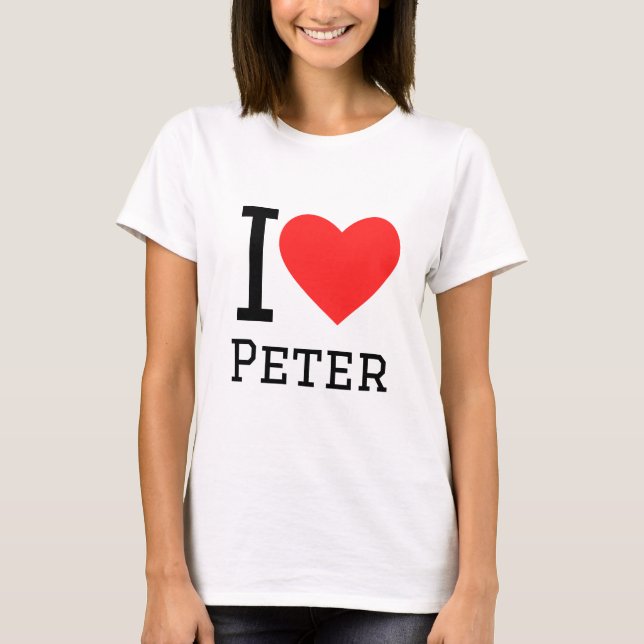 T-shirt J'aime peter (Devant)