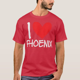 T-shirt J'aime Phoenix nom personnalisé homme mec BFF cœur