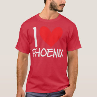 T-shirt J'aime Phoenix nom personnalisé homme mec BFF cœur