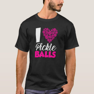 T-shirt J'Aime Pickleball Coeur Pickle Joueur Ball Hommes
