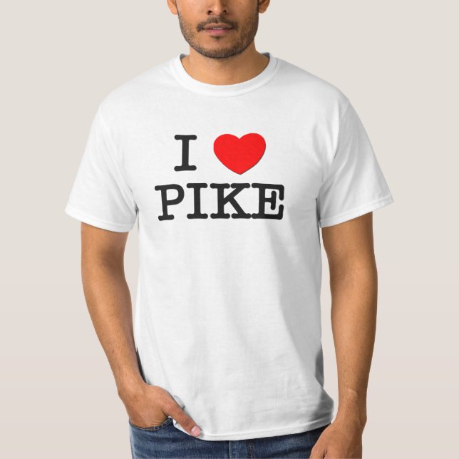 T-shirt J'aime PIKE (la nourriture) (Devant)