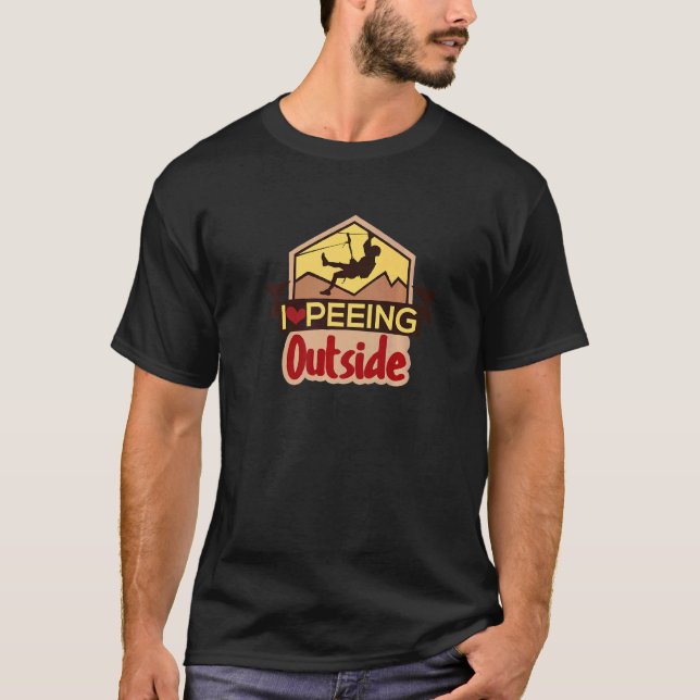 T-shirt J'Aime Pisser À L'Extérieur De Camping Drôle Rando (Devant)