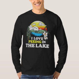 T-shirt J'Aime Pisser Dans Le Lac Été Vacances Natation