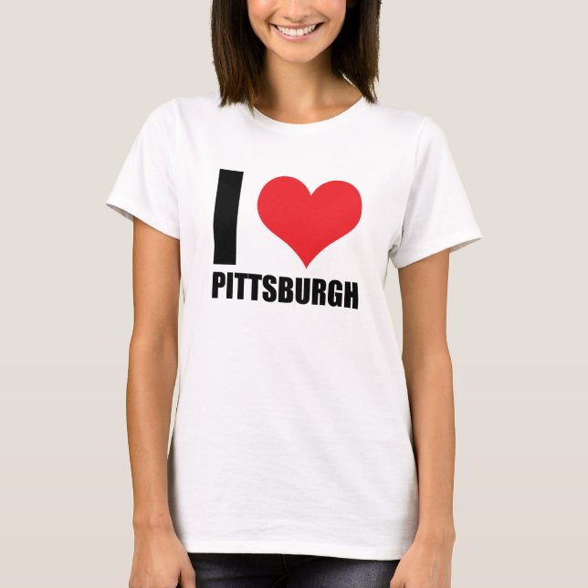T-shirt J'aime Pittsburg (Devant)