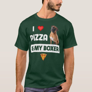 T-shirt J'Aime Pizza Et Mon Propriétaire De Chien De Boer 