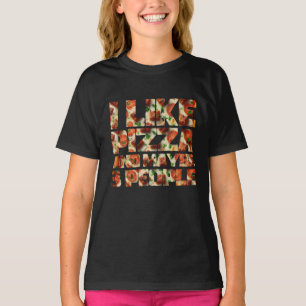 T-shirt j'aime pizza et peut-être 3 personnes