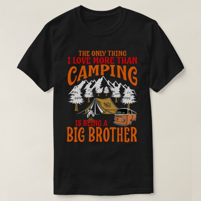 T-shirt J'Aime Plus Que Le Camping Est Un GRAND FRÈRE (Design devant)