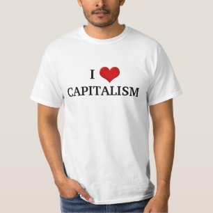 T-shirt J'aime politique conservateur de capitalisme