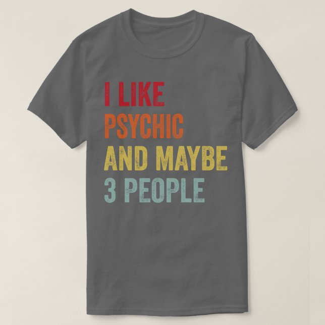 T-shirt J'Aime Psychique Peut-Être 3 Personnes (Design devant)