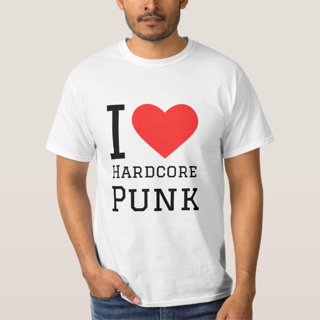 T-shirt J'aime punk hardcore (Devant)