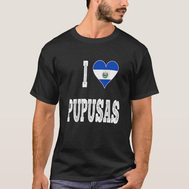 T-shirt J'aime Pupusa du Salvador (Devant)