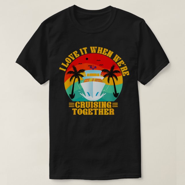 T-shirt J'Aime Quand Croisaient Ensemble Voyage En Famille (Design devant)