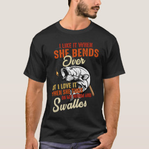 T-shirt J'aime quand elle se penche mais j'adore la pêche